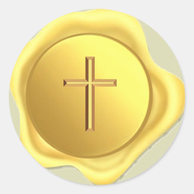 Cross Gold Seal Sticker (Front)