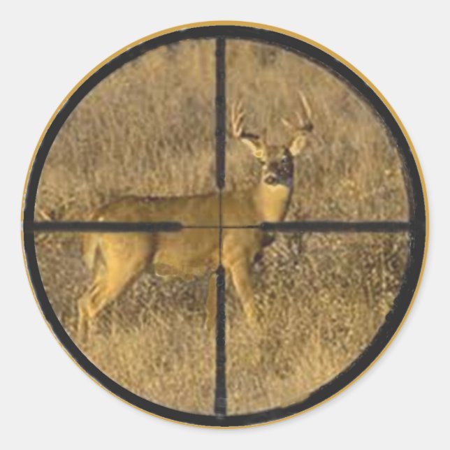 CROSS HAIRS. CLASSIC ROUND STICKER (Front)