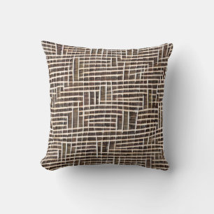 Cross hatch Brown  Cushion
