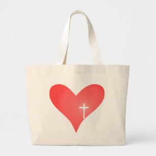 Cross/Heart Tote Bag