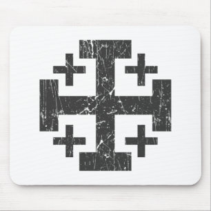 cross holy land grunge religion symbol Jerusalem P Mouse Mat
