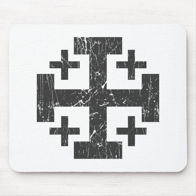 cross holy land grunge religion symbol Jerusalem P Mouse Mat (Front)