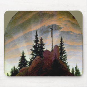 Cross in the Mountains, Friedrich Mouse Mat