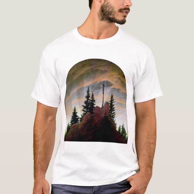 Cross in the Mountains, Friedrich T-Shirt (Front)