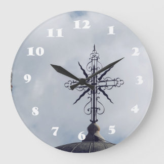 Cross in the Skies Wall Clock