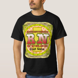 Cross Letters RN Nurse T-Shirt