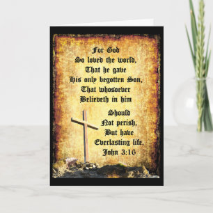 Cross & Manger with John 3vs16 Card