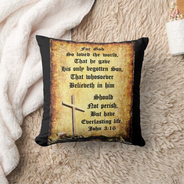 Cross & Manger with John 3vs16 Cushion (Blanket)