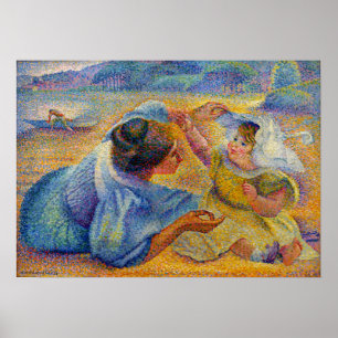 Cross - Mother Playing With Her Child 1897 Poster