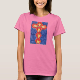 Cross Motif Bella+Canvas Ringer T-Shirt