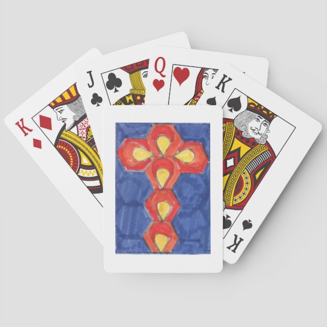 Cross Motif Playing Cards (Back)