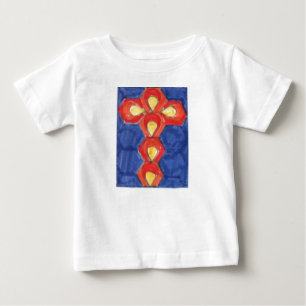Cross Motif Toddler's Ruffle Tee