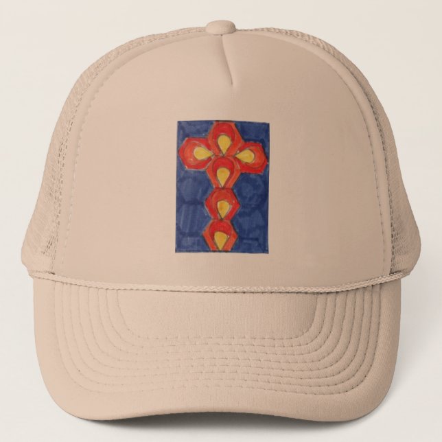 Cross Motif Trucker Hat (Front)