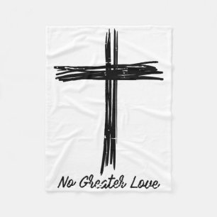 Cross No Greater Love Easter Jesus Religious Men W Fleece Blanket