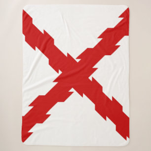 Cross of Burgundy Flag Sherpa Blanket