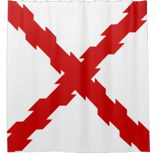 Cross of Burgundy Flag Shower Curtain