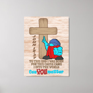 Cross of Christ Rufus Inspirational Words Canvas Print