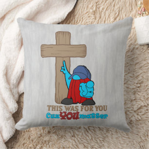 Cross of Christ Rufus Inspirational Words Cushion