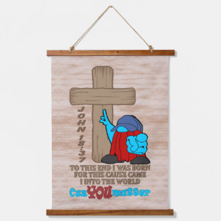 Cross of Christ Rufus Inspirational Words Hanging Tapestry