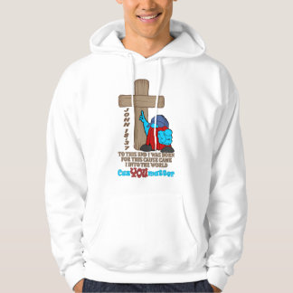 Cross of Christ Rufus Inspirational Words Hoodie