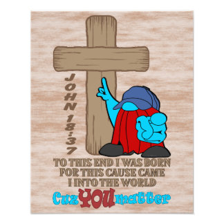 Cross of Christ Rufus Inspirational Words Photo Print