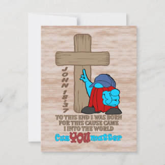 Cross of Christ Rufus Inspirational Words Postcard