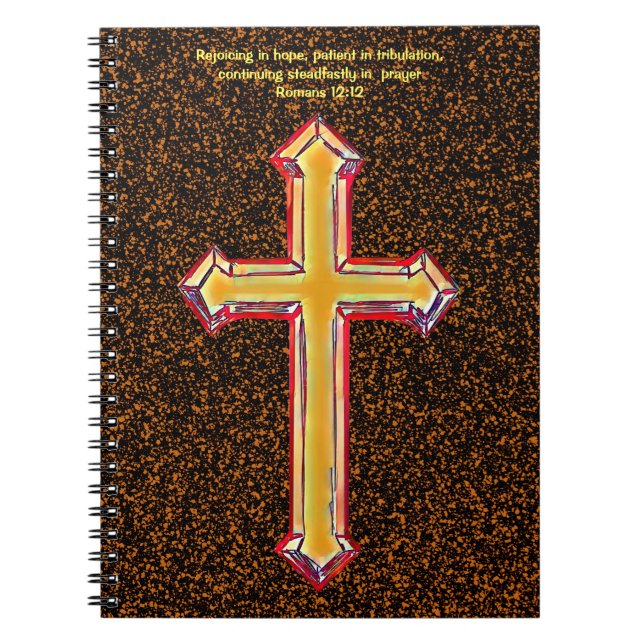 Cross of Faith Prayer Journal Bible Verse Spiral (Front)