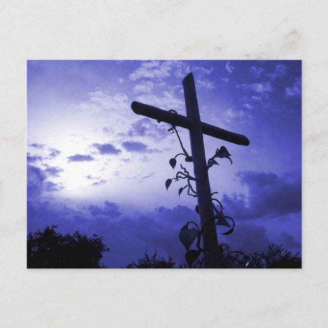 Cross of Jesus I am the Vine Christian Post Card (Front)
