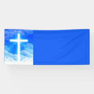 Cross of Light Jesus Christ Customisable Christian Banner