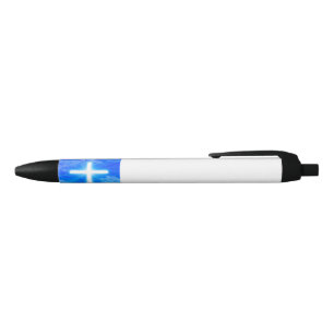 Cross of Light Jesus Christ Customisable Christian Black Ink Pen