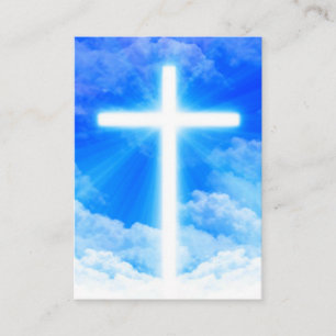Cross of Light Jesus Christ Customisable Christian Business Card