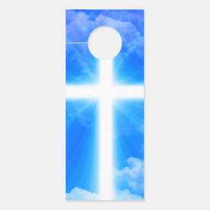 Cross of Light Jesus Christ Customisable Christian Door Hanger