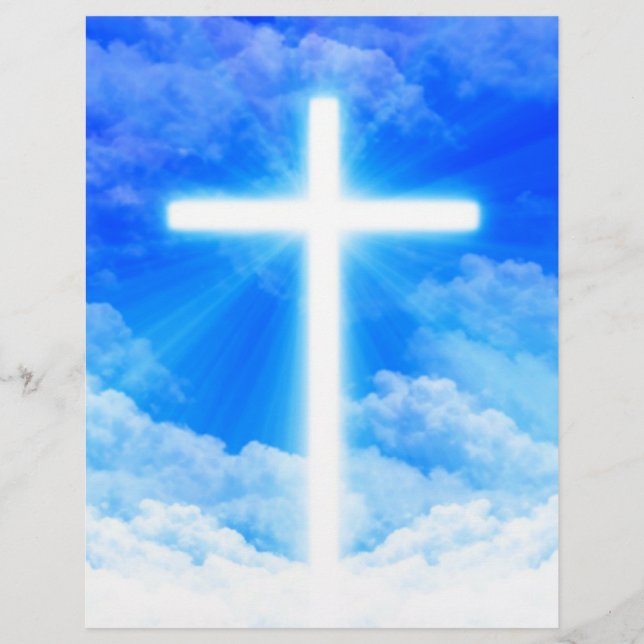 Cross of Light Jesus Christ Customisable Christian Flyer (Front)
