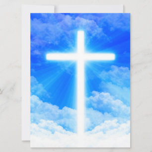 Cross of Light Jesus Christ Customisable Christian Holiday Card