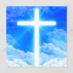 Cross of Light Jesus Christ Customisable Christian Invitation