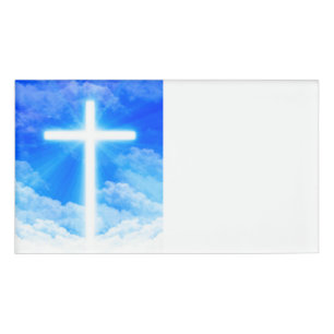 Cross of Light Jesus Christ Customisable Christian Name Tag