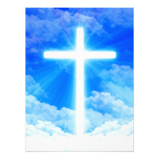 Cross of Light Jesus Christ Customisable Christian Photo Print