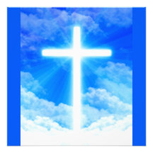 Cross of Light Jesus Christ Customisable Christian