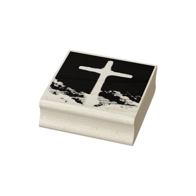 Cross of Light Jesus Christ Customisable Christian Rubber Stamp (Stamp)