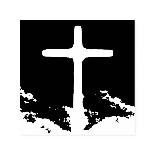 Cross of Light Jesus Christ Customisable Christian Self-inking Stamp (Design)
