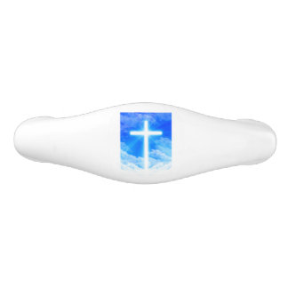 Cross of Light Jesus Christ Customizable Christian Ceramic Drawer Pull