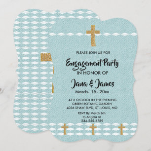 Cross of Light Jesus Christ Engagement Invitation