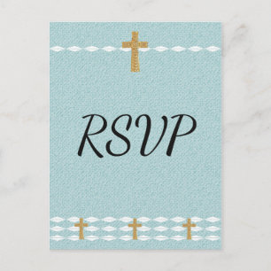 Cross of Light Jesus Christ  RSVP Invitation Postcard