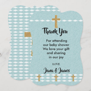 Cross of Light Jesus Christ thank you Invitation