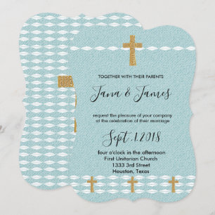 Cross of Light Jesus Christ wedding Invitation