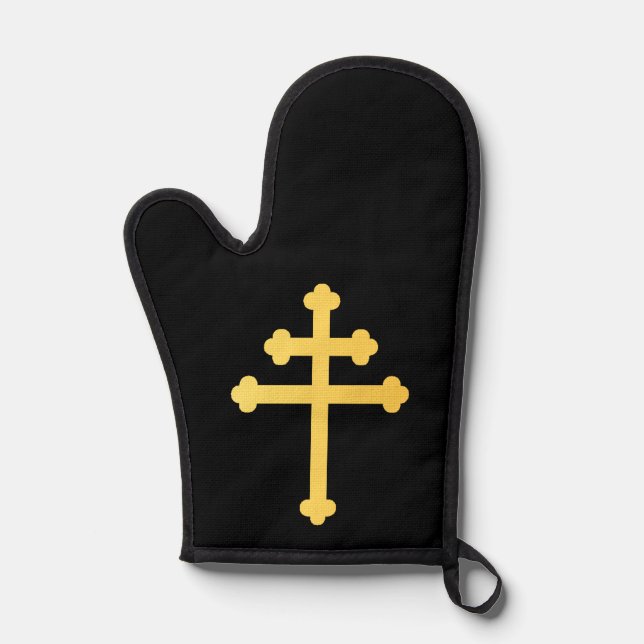 Cross of Lorraine Oven Mitt (Front)
