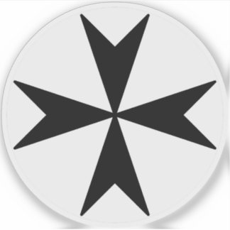 Cross Of Malta v2 (black on white)