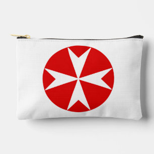 Cross Of Malta v2 (white on red) Accessory Pouch