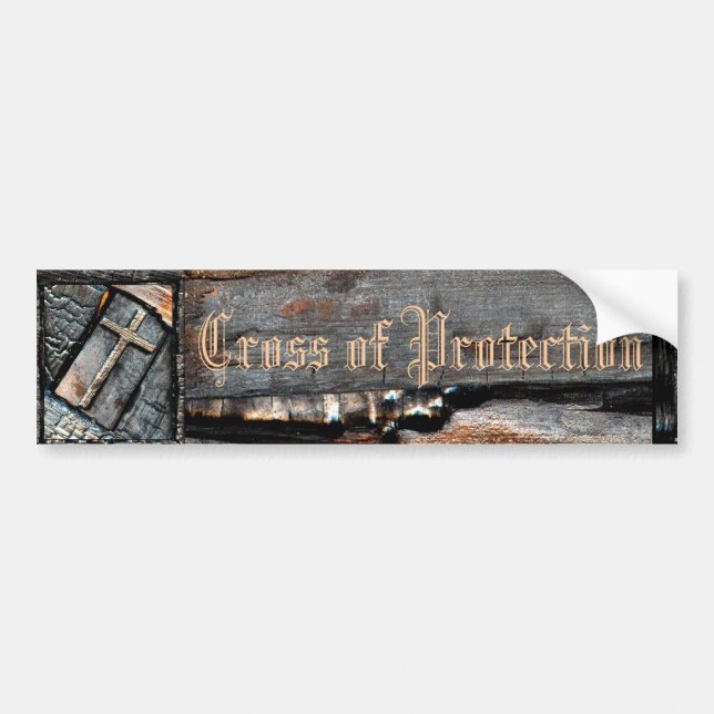 Cross of Protection Bumper Sticker (Front)