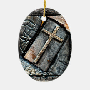 Cross of Protection Ceramic Tree Decoration
